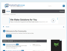Tablet Screenshot of forum.marketingscoop.com